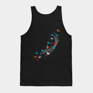 Colorful Paper Cranes Costume Gift Tank Top